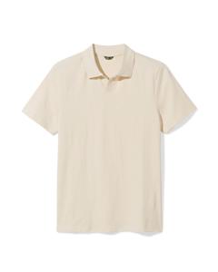 HEMA Herenpolo Slub Creme (creme)