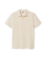 HEMA Herenpolo Slub Creme (creme)
