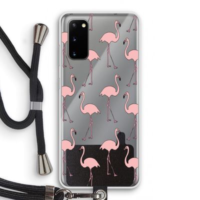 Anything Flamingoes: Samsung Galaxy S20 Transparant Hoesje met koord