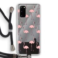 Anything Flamingoes: Samsung Galaxy S20 Transparant Hoesje met koord