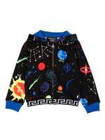 Versace Kids hoodie Galaxy à fermeture zippée - Noir - thumbnail