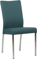Blauwe leren moderne eetkamerstoel Comfort - poot vierkant rvs - Toledo Leer Whale (blauw leer) Blauwe leren moderne eetkamerstoel Comfort - poot vierkant rvs - Toledo Leer Whale (blauw leer)