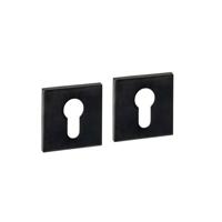 Intersteel Cilinderrozetten verdekt 53x53x6mm PVD Zwart
