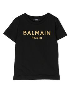 Balmain Kids t-shirt à logo brodé - Noir