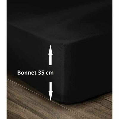 Verstelbaar onderlaken Lovely Home Zwart 180 x 200 180 x 200 cm
