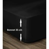 Verstelbaar onderlaken Lovely Home Zwart 180 x 200 180 x 200 cm