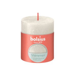 Bolsius Stompkaars Shimmer Ivory - Ø68 mm - Hoogte 8 cm - Ivoor - 35 Branduren