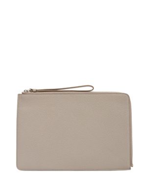 Maison Margiela pochette en cuir à détails de coutures - Tons neutres