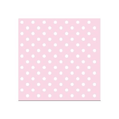 Servetten met stippen - 20x - roze - 33 x 33 cm - 3-laags - meisje geboren versiering