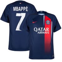 Paris Saint Germain Shirt Thuis 2023-2024 + Mbappé 7 (Cup Bedrukking)