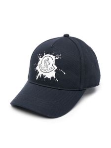 Moncler Enfant casquette à logo imprimé - Bleu