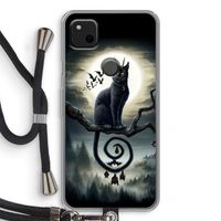 Moonlight Companions: Pixel 4a Transparant Hoesje met koord