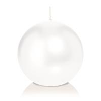 Trend Candles Bolkaars glad - wit - 8 cm - 25 branduren - ronde kaarsen