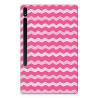 Samsung Galaxy Tab S7 Plus | S8 Plus Hippe Hoes Waves Pink