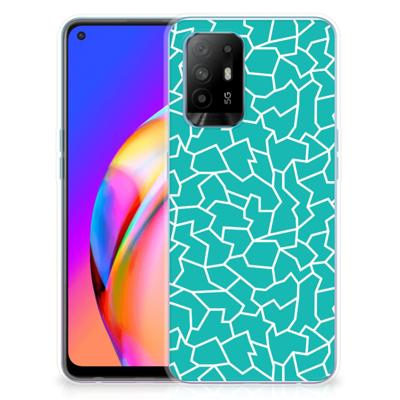 OPPO A94 5G | Reno5 Z | Hoesje maken | Cracks Blue