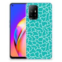 OPPO A94 5G | Reno5 Z | Hoesje maken | Cracks Blue