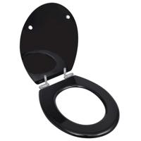 VidaXL Toiletbril soft-close simpel ontwerp mdf zwart