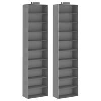 VidaXL Kledingorganisers hangend 2 st met 10 schappen stof