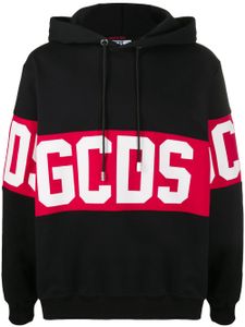 GCDS sweat à capuche à logo imprimé - Noir