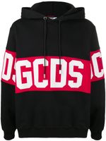 GCDS sweat à capuche à logo imprimé - Noir