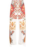 ETRO pantalon de jogging à fleurs - Blanc