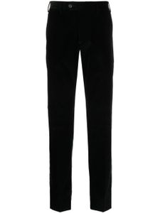 Corneliani pantalon chino slim en velours côtelé - Noir