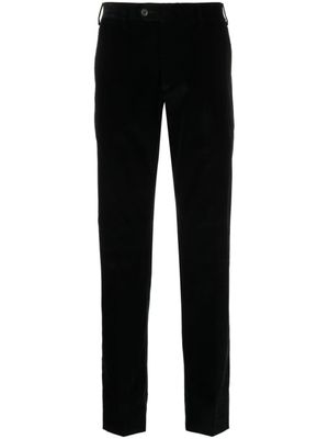 Corneliani pantalon chino slim en velours côtelé - Noir