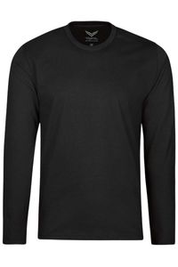 TRIGEMA Comfort Fit Longsleeve zwart, Effen