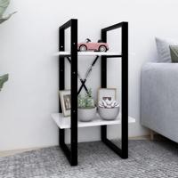 Boekenkast met 2 schappen 40x30x70 cm bewerkt hout wit