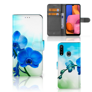Samsung Galaxy A20s Hoesje Orchidee Blauw - Cadeau voor je Moeder