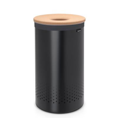 Brabantia Wasbox - 60 liter - kurkendeksel - uitneembare waszak - mat zwart 120022
