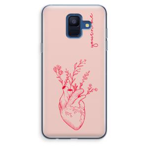 Blooming Heart: Samsung Galaxy A6 (2018) Transparant Hoesje