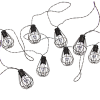 Solar lichtslinger Pendel met 8 warm witte LED filament lampen - thumbnail