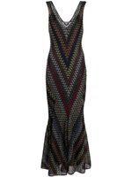 Missoni robe longue en crochet à motif zig-zag - Noir