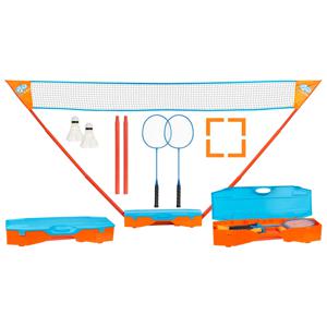 Get & Go Get & Go Instant Badmintonspeelset blauw en oranje