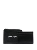 Palm Angels portefeuille zippé à logo imprimé - Noir