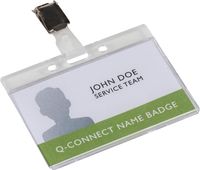 Q-CONNECT badge met clip 85 x 54 mm - thumbnail