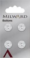 Milward Knoop met Werkje Wit 12mm (4 stuks)