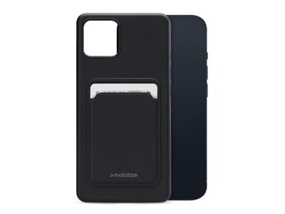 Mobilize Mobilize Rubber Gelly Card Case Apple iPhone 13 Mini Matt Black