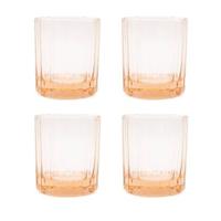 Brût Homeware, Set van 4, Whiskey Tumbler 25 CL, zacht roze