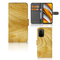 Poco F3 | Xiaomi Mi 11i Book Style Case Licht Hout - thumbnail