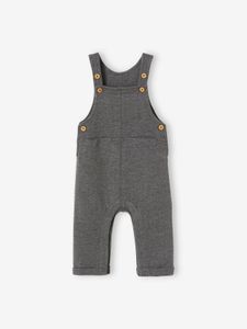 Babysalopette van molton donkergrijs gechineerd