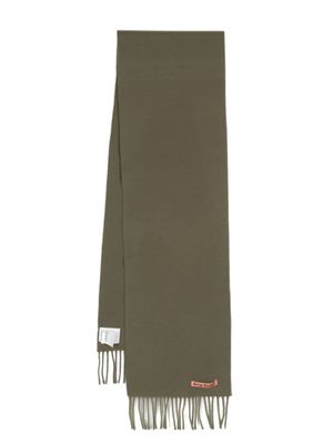 Acne Studios écharpe en laine à logo appliqué - Vert