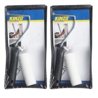 Kinzo Verfroller schilderset - 2x - 3 delig - incl beugel en verfbakje van kunststof - schilderen