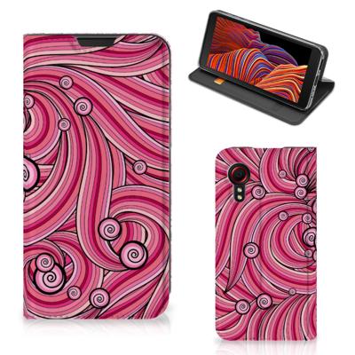 Samsung Galaxy Xcover 5 | Bookcase | Swirl Pink