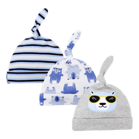 Babymuts set - Beren blauw