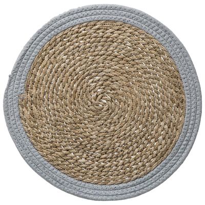 Ronde placemat zeegras grijs 39 cm
