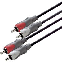 Scanpart aansluitkabel 2tulp(M)-(M) 2,5m Luidspreker kabel Zwart Scanpart aansluitkabel 2tulp(M)-(M) 2,5m Luidspreker kabel Zwart