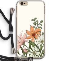 Floral bouquet: iPhone 6 / 6S Transparant Hoesje met koord
