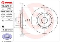 Remschijf BREMBO, Remschijftype: Massief, u.a. für Fiat, Lancia, Chrysler, Dodge